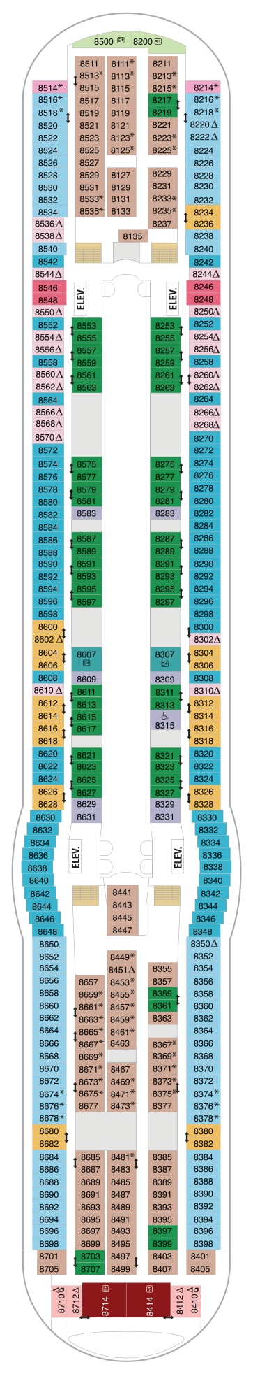 Liberty of the Seas deck plan — Deck 08