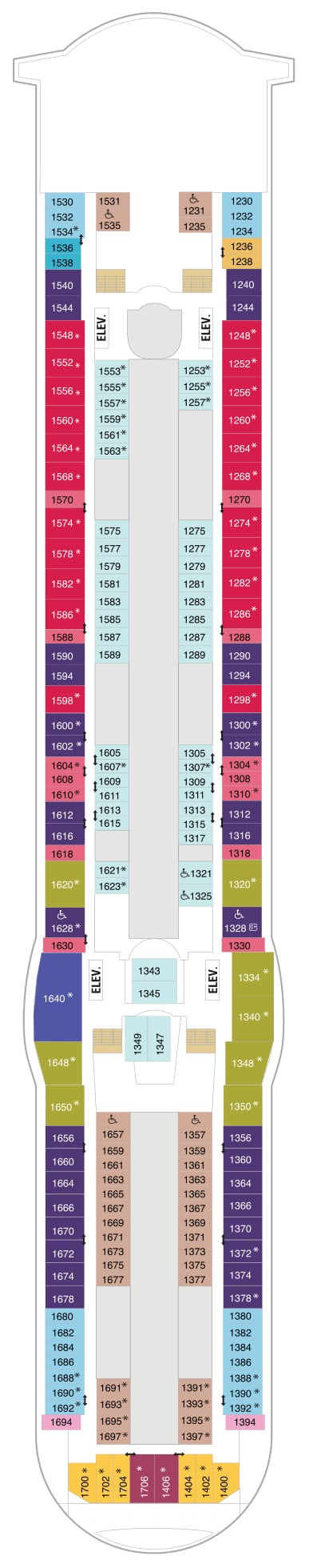 Liberty of the Seas deck plan — Deck 10