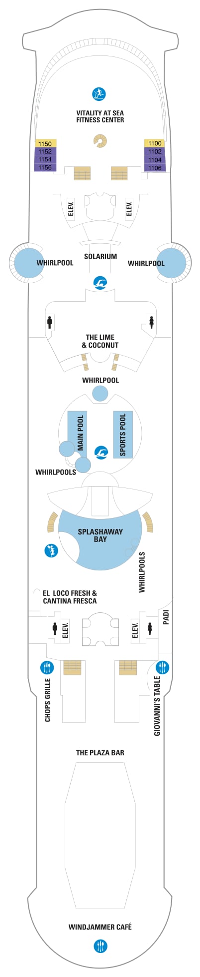 Liberty of the Seas deck plan — Deck 11