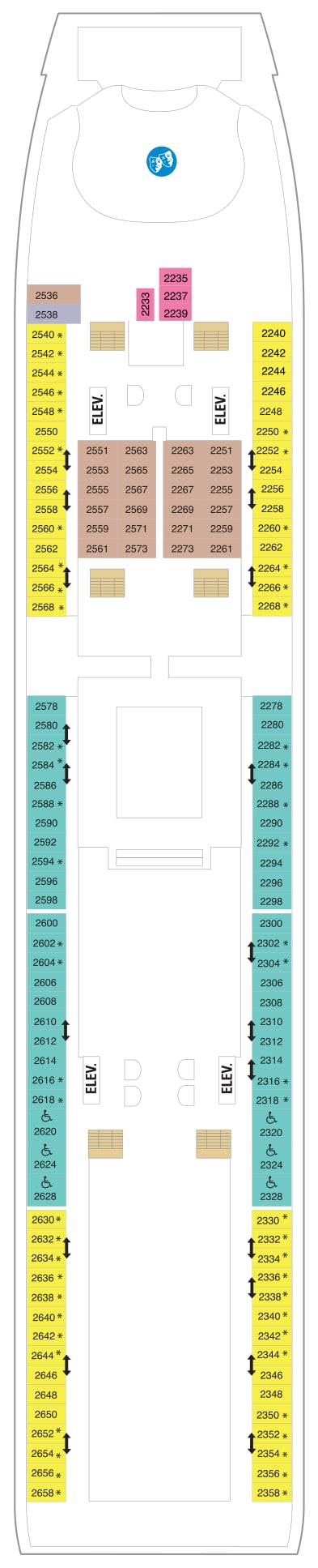 Mariner of the Seas deck plan — Deck 02