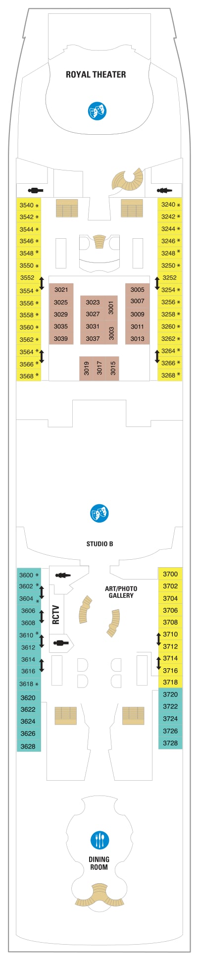 Mariner of the Seas deck plan — Deck 03