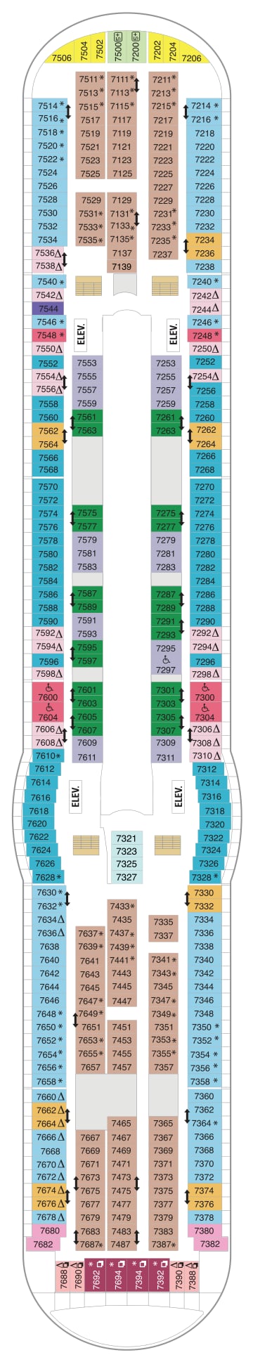 Mariner of the Seas deck plan — Deck 07