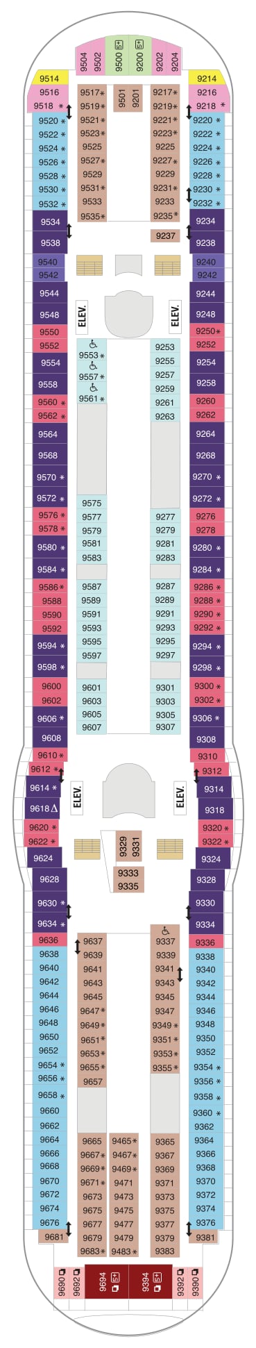 Mariner of the Seas deck plan — Deck 09