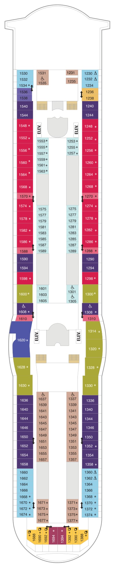 Mariner of the Seas deck plan — Deck 10