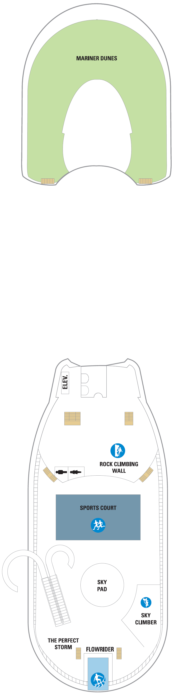 Mariner of the Seas deck plan — Deck 13