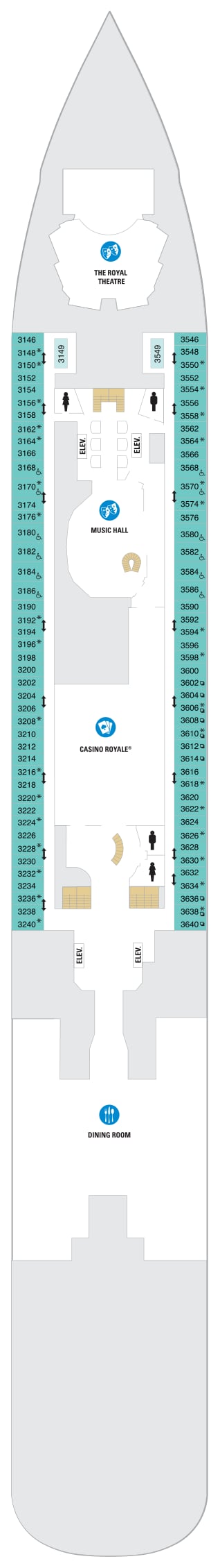 Odyssey of the Seas deck plan — Deck 03