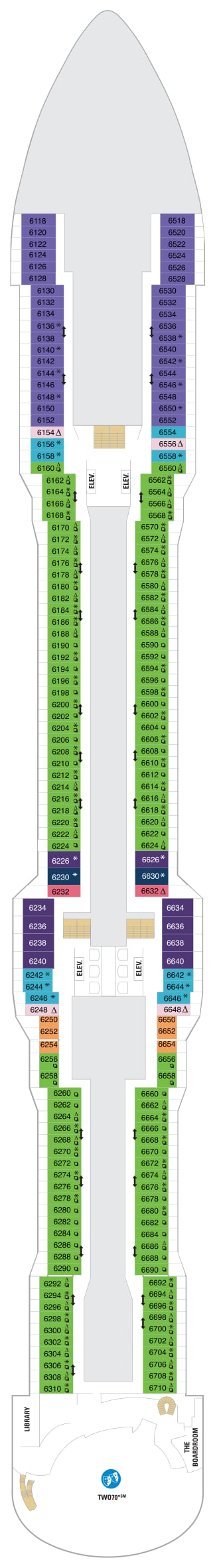 Odyssey of the Seas deck plan — Deck 06