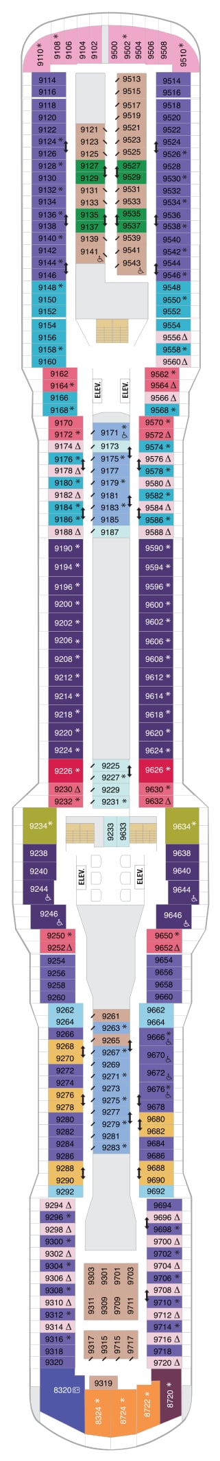 Odyssey of the Seas deck plan — Deck 09