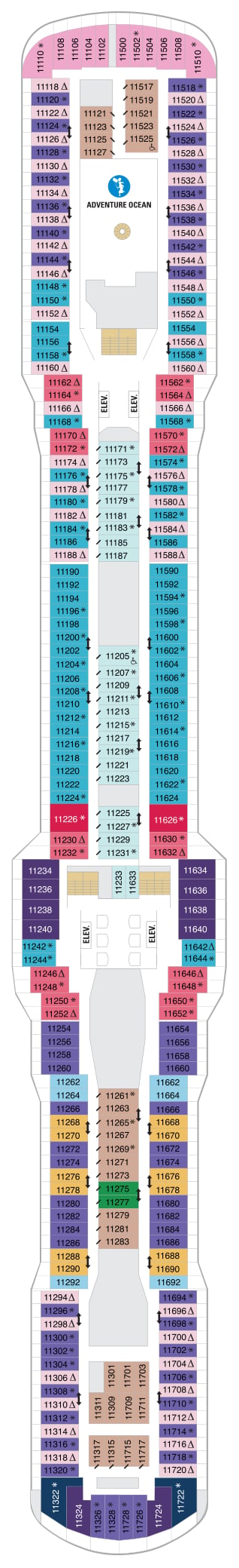 Odyssey of the Seas deck plan — Deck 11