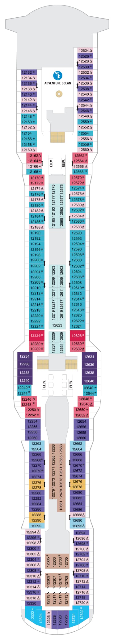 Odyssey of the Seas deck plan — Deck 12