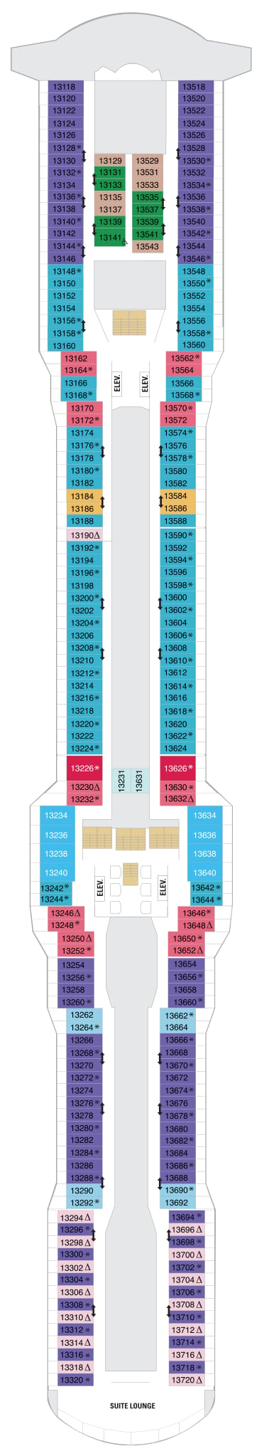 Odyssey of the Seas deck plan — Deck 13