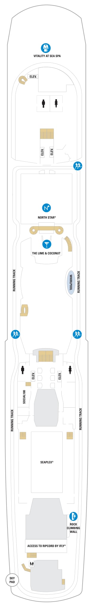 Odyssey of the Seas deck plan — Deck 15