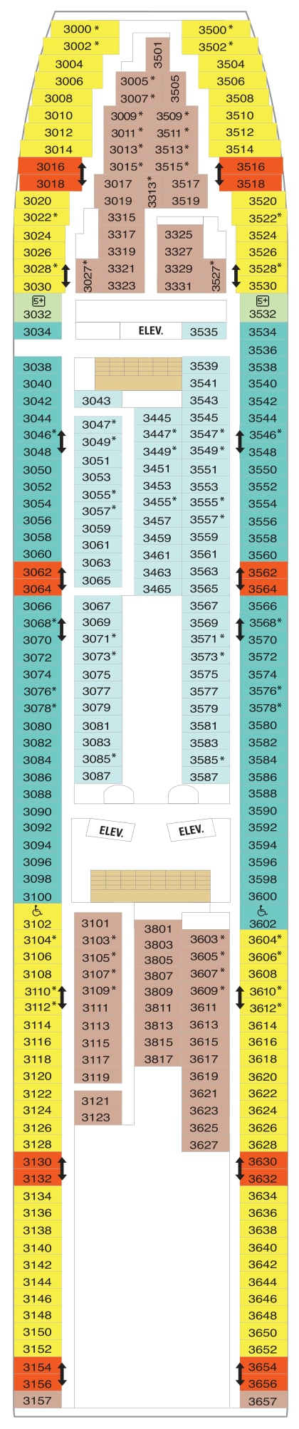 Rhapsody of the Seas deck plan — Deck 03