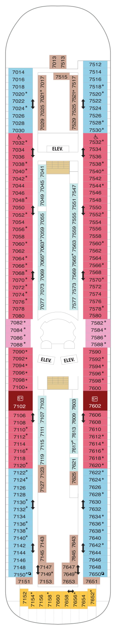 Rhapsody of the Seas deck plan — Deck 07
