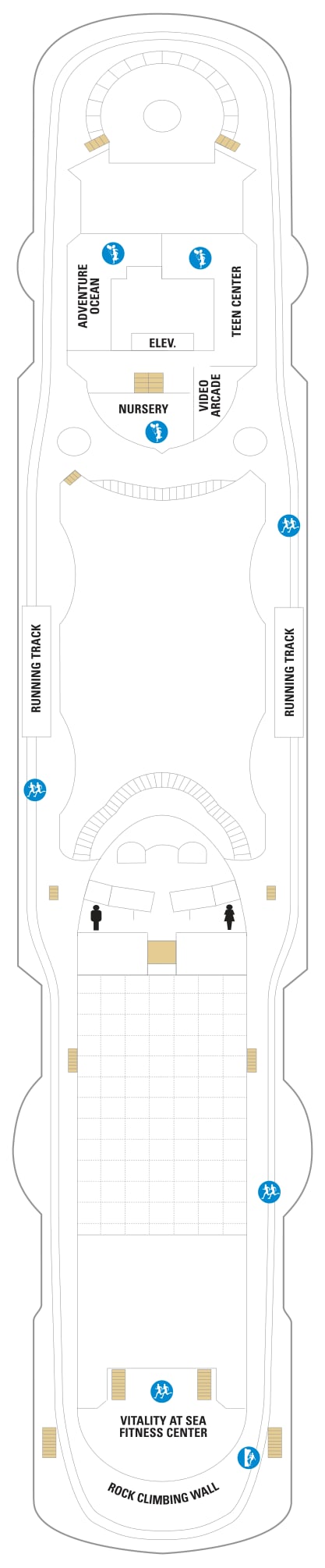 Rhapsody of the Seas deck plan — Deck 10