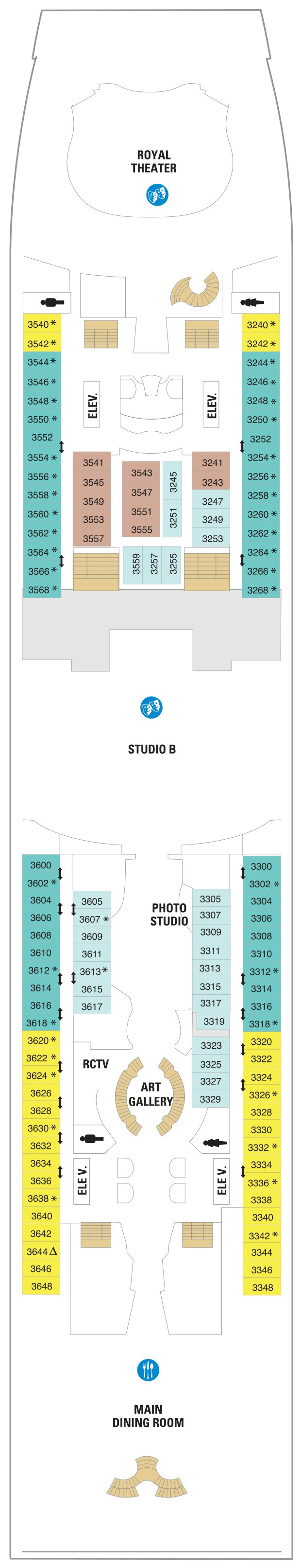 Freedom of the Seas deck plan — Deck 03