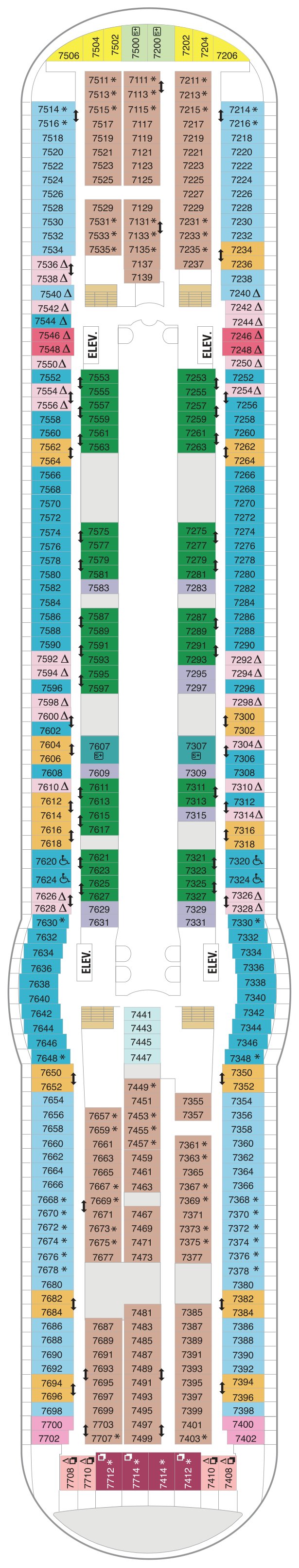 Freedom of the Seas deck plan — Deck 07