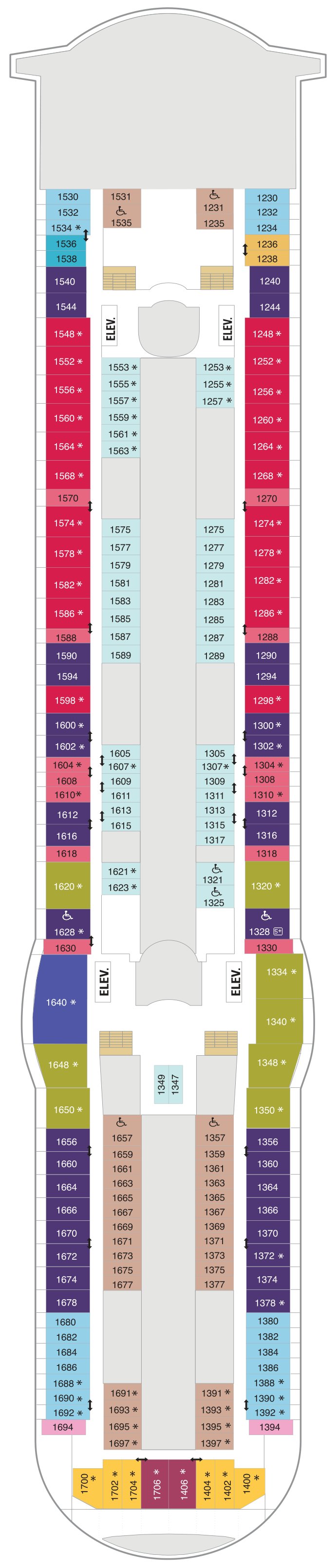 Freedom of the Seas deck plan — Deck 10