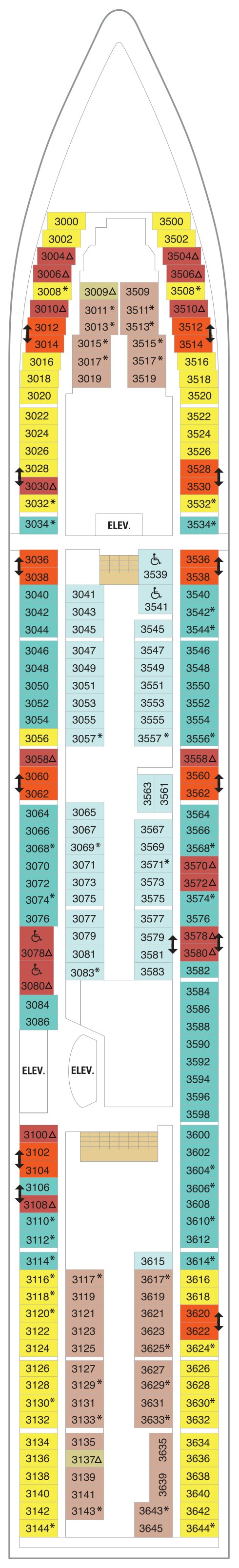 Jewel of the Seas deck plan — Deck 03