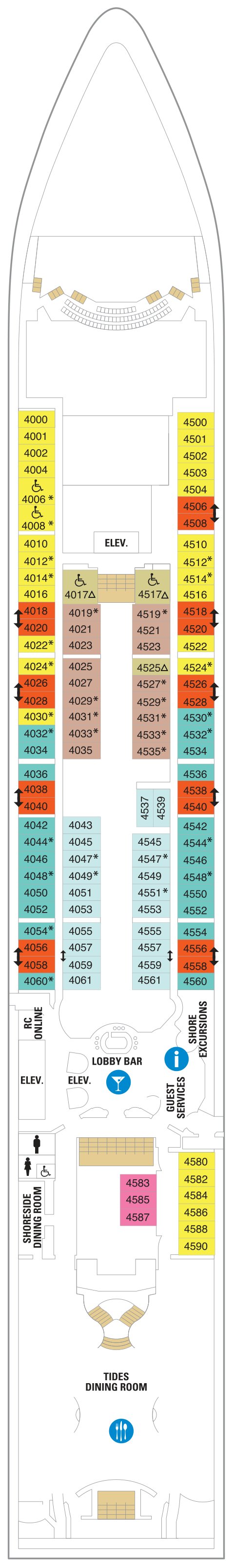 Jewel of the Seas deck plan — Deck 04