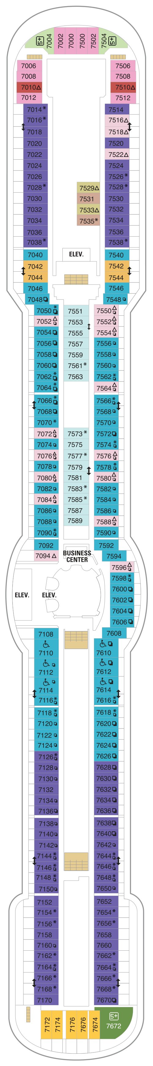 Jewel of the Seas deck plan — Deck 07