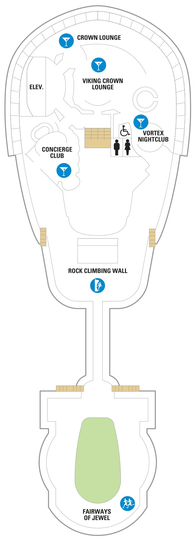 Jewel of the Seas deck plan — Deck 13