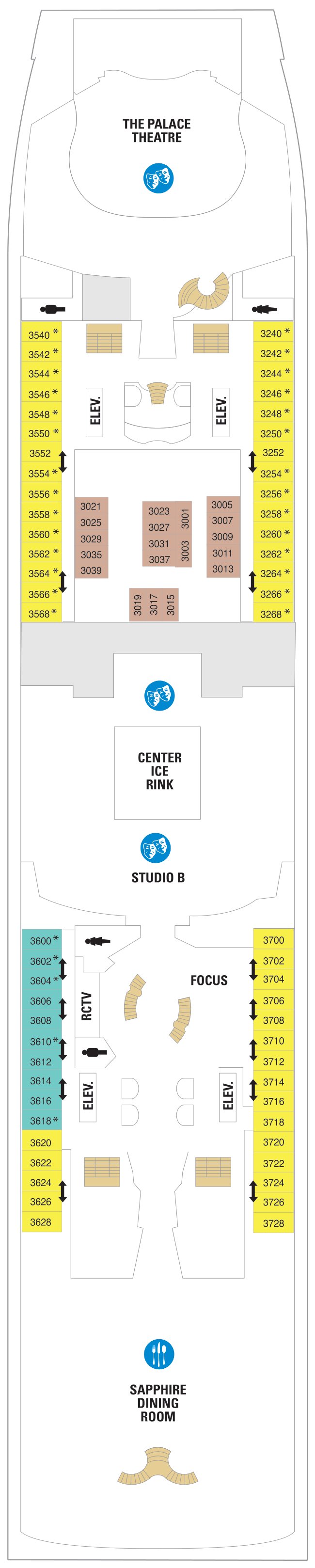Explorer of the Seas deck plan — Deck 03