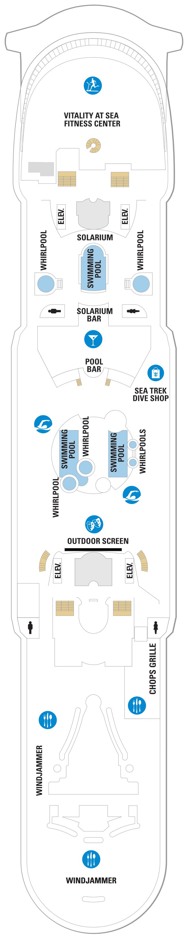 Explorer of the Seas deck plan — Deck 11