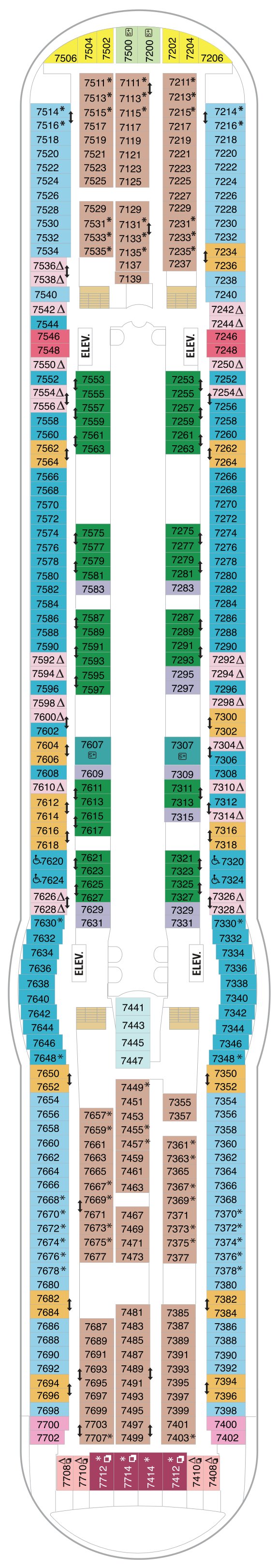Liberty of the Seas deck plan — Deck 07