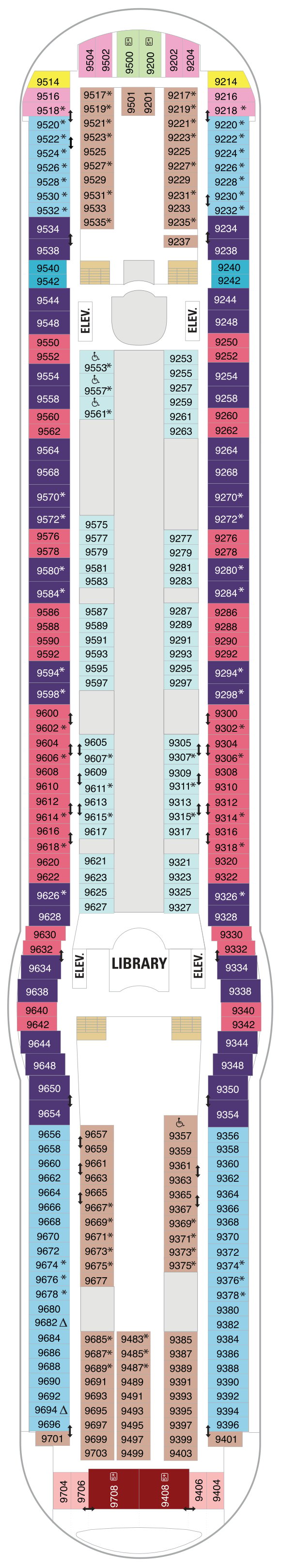 Liberty of the Seas deck plan — Deck 09
