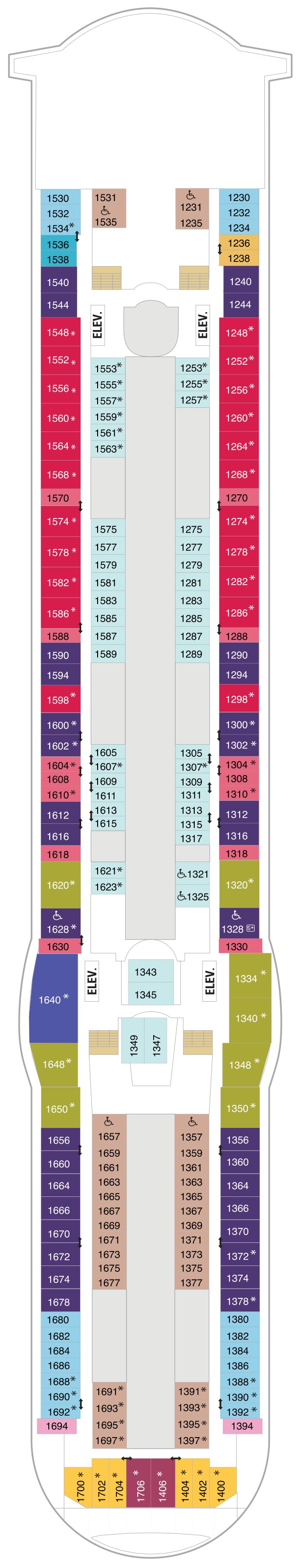 Liberty of the Seas deck plan — Deck 10