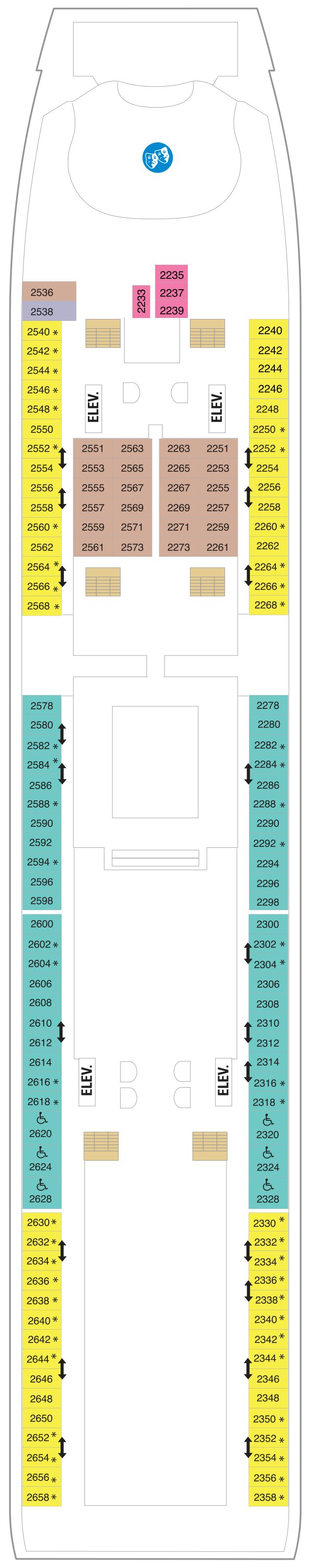 Mariner of the Seas deck plan — Deck 02