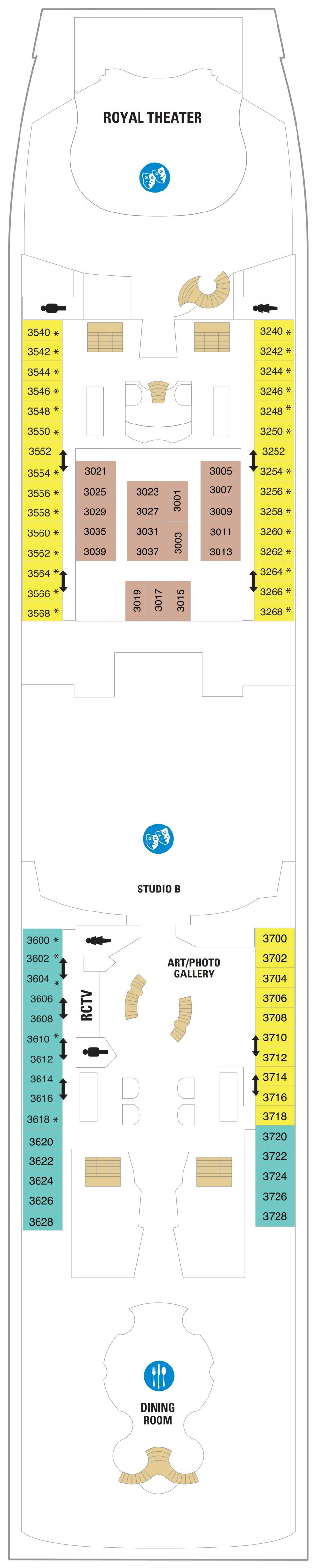 Mariner of the Seas deck plan — Deck 03