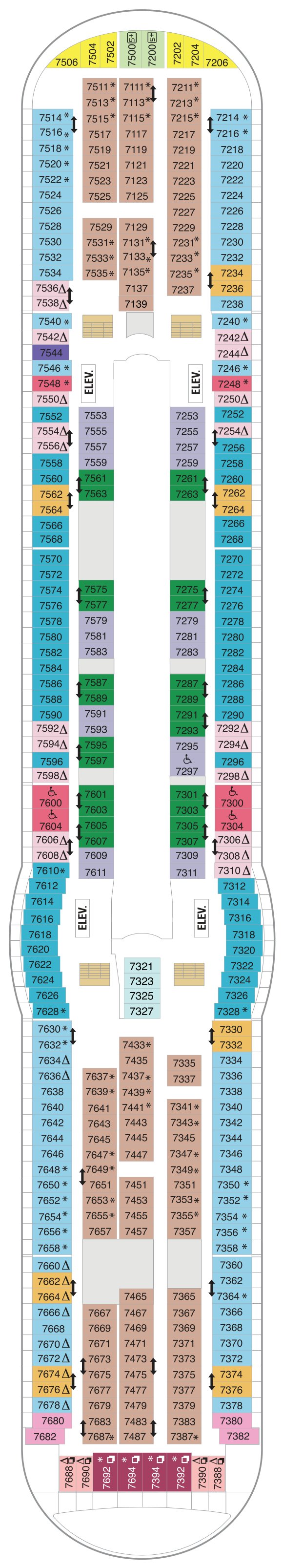 Mariner of the Seas deck plan — Deck 07