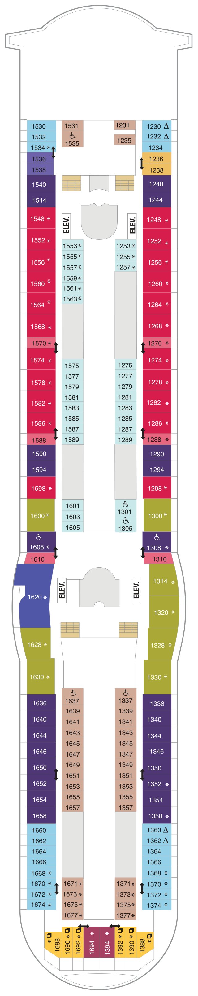 Mariner of the Seas deck plan — Deck 10