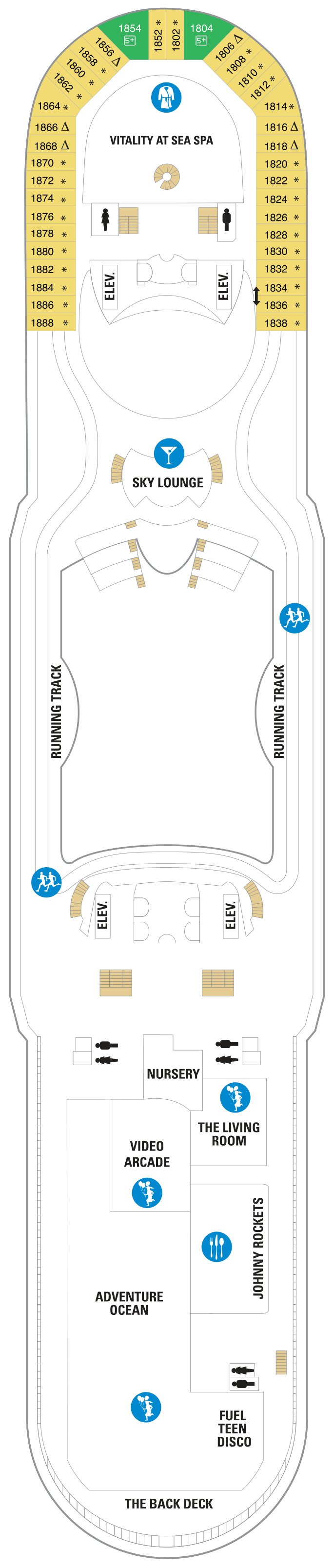 Mariner of the Seas deck plan — Deck 12