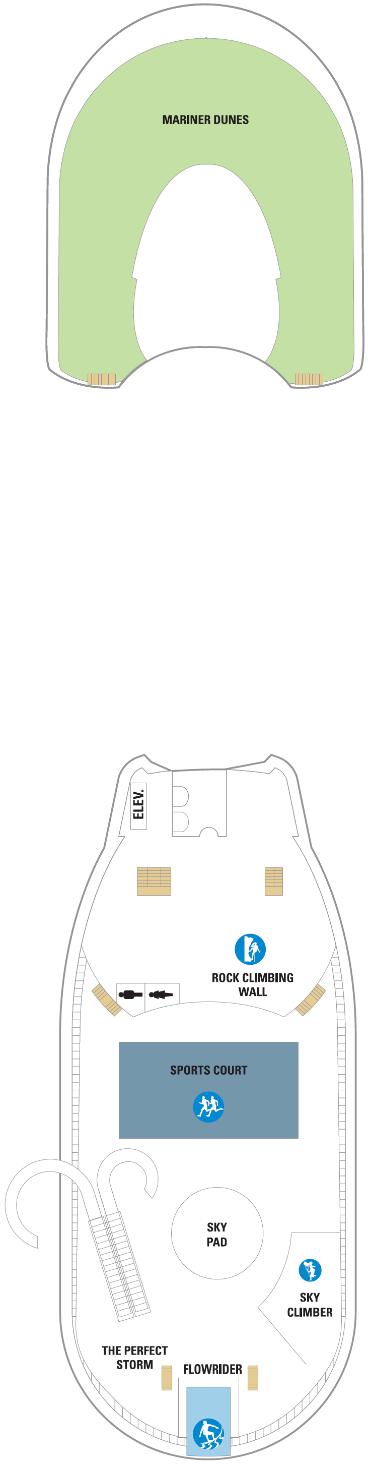 Mariner of the Seas deck plan — Deck 13