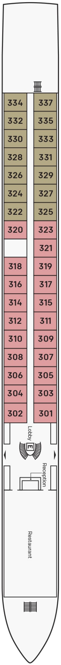 S.S. Helen deck plan — Danube Deck