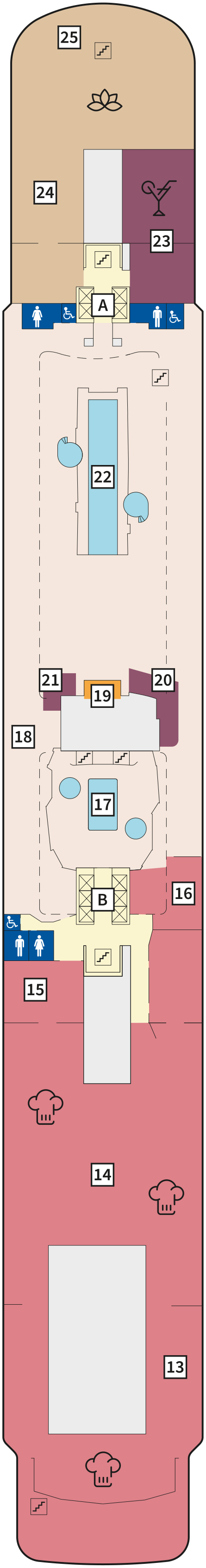 Mein Schiff 1 deck plan — 12 Aqua
