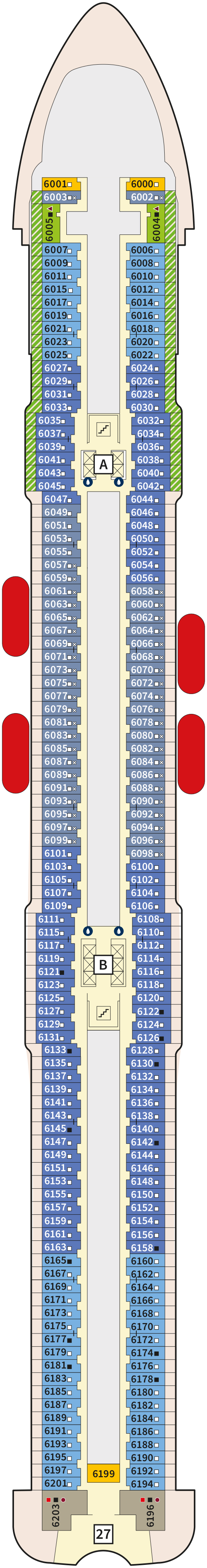 Mein Schiff 2 deck plan — 6 Boje
