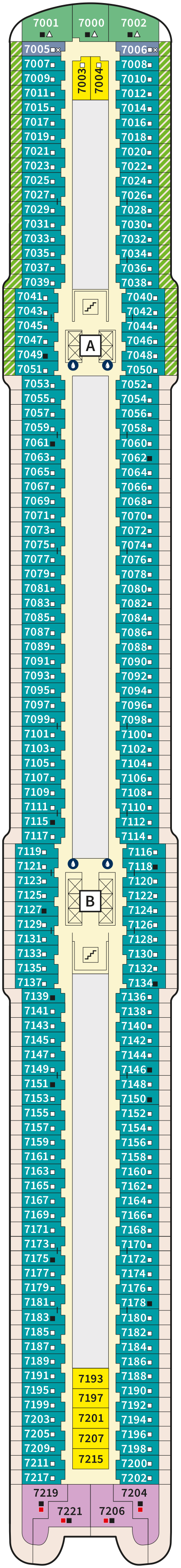 Mein Schiff 2 deck plan — 7 Hanse