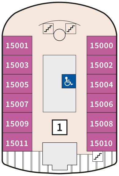 Mein Schiff 2 deck plan — 16 Moewe