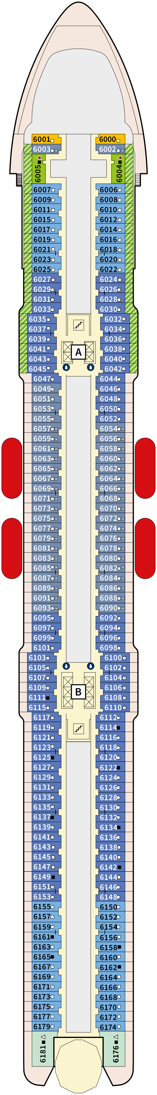 Mein Schiff 3 deck plan — 6 Boje