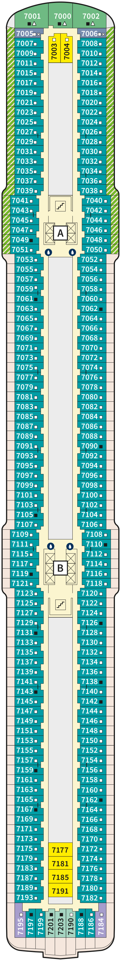 Mein Schiff 3 deck plan — 7 Hanse