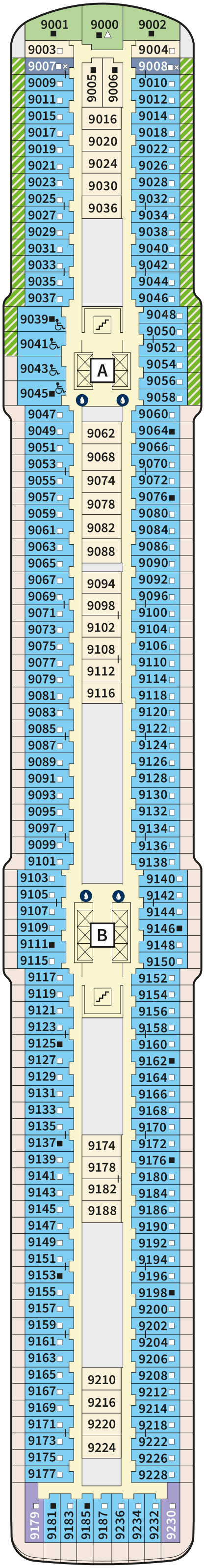 Mein Schiff 3 deck plan — 9 Koralle