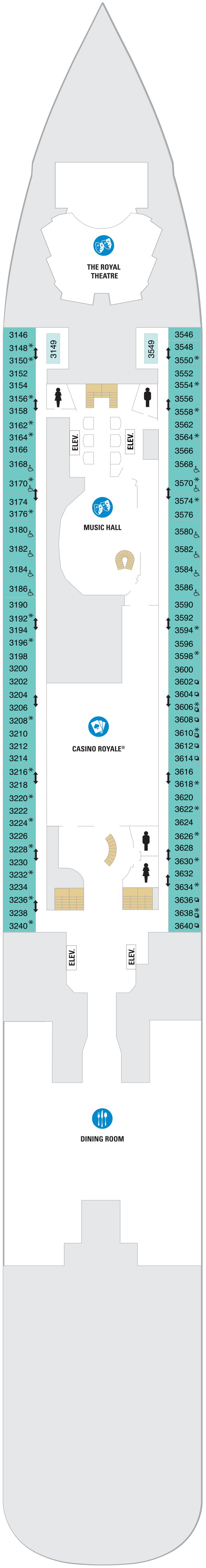 Odyssey of the Seas deck plan — Deck 03