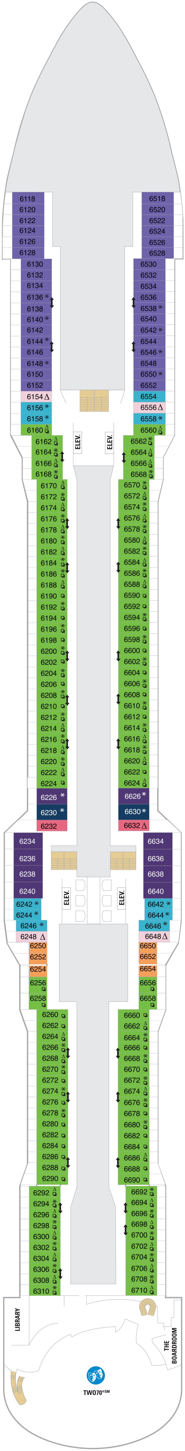 Odyssey of the Seas deck plan — Deck 06