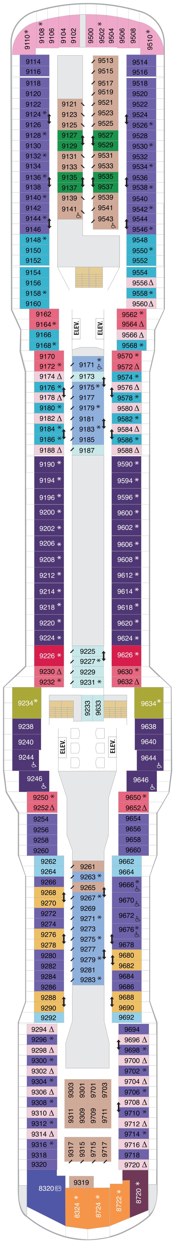 Odyssey of the Seas deck plan — Deck 09