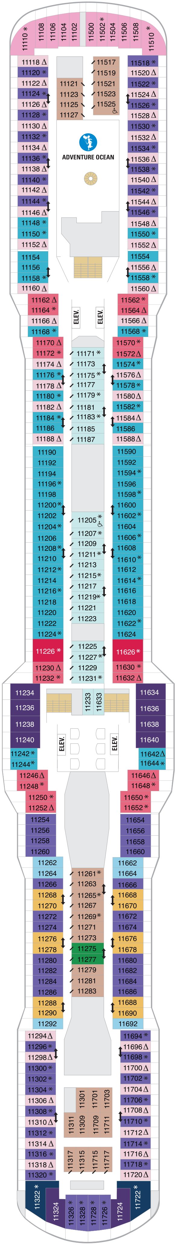 Odyssey of the Seas deck plan — Deck 11