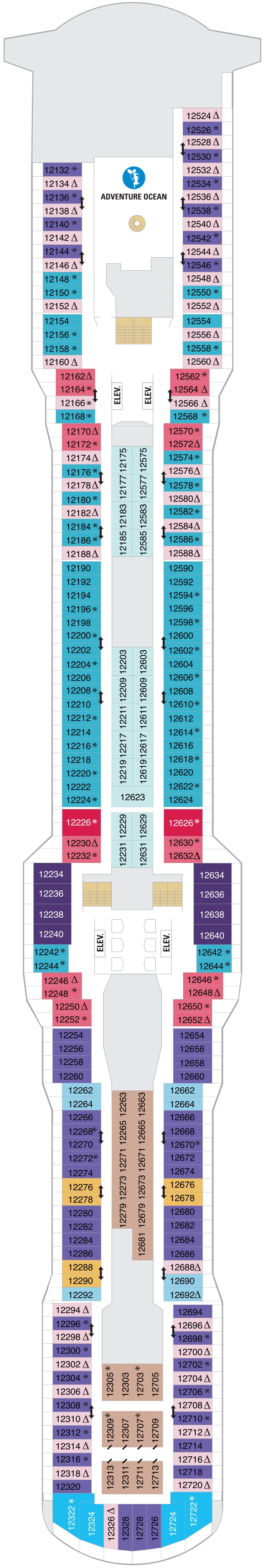Odyssey of the Seas deck plan — Deck 12